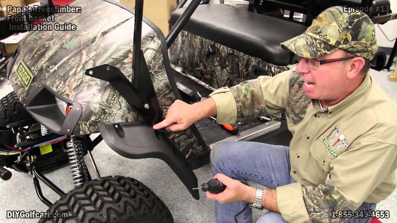 EZGO TXT Clays Basket | How to Install on Golf Cart | Episode 13