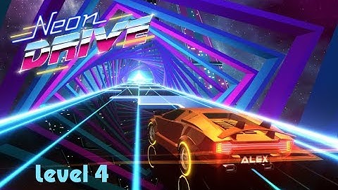 Neon Drive PS4 | Level 4 - Insane Difficulty 100% (No Checkpoints) PS4 Gameplay