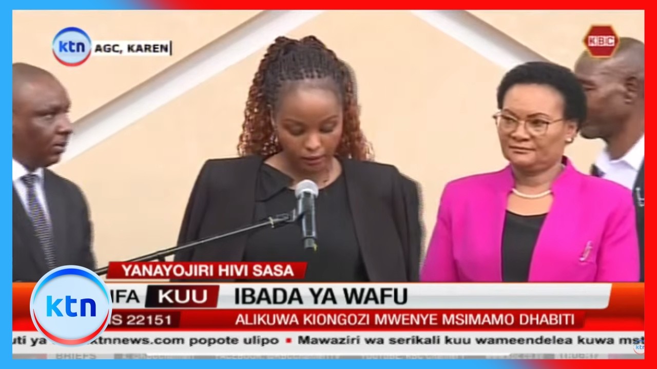 The widow of the late Emurua Dikkir Johanna Ng'eno emotional tribute