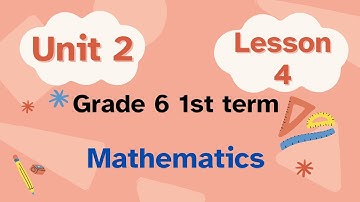 Math grade 6 1st term unit 2 lesson 4 /  Comparing and ordering rational numbers
