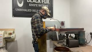 Tapering a tang on a custom knife- The Montana
