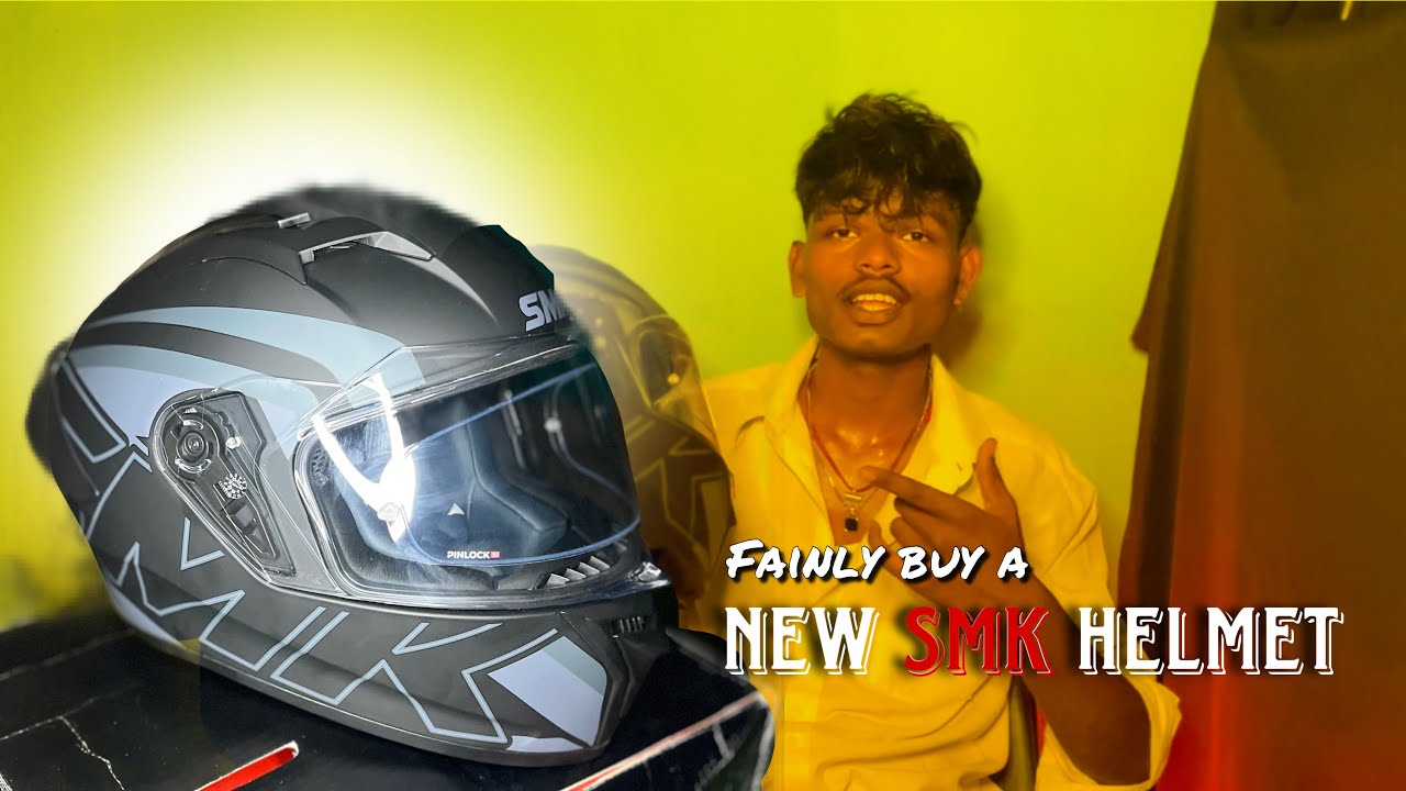 Best Helmet For Motovlogging | Fainly Buy A New Helmet SMK￼ Stellar Mad Black || Under 5000 ✨