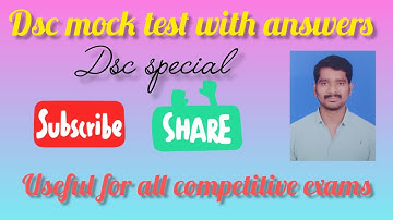 Dsc SGT mock test with answers 2025 #apdsc #aptet