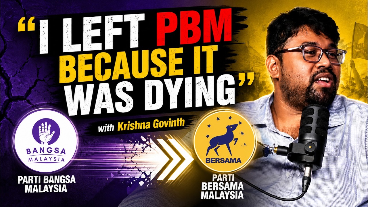 Thumbnail asal TheGoodCastShow bersama Krishna Govinth mengenai keputusannya keluar PBM dan memilih BERSAMA.