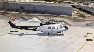 Parking lot reposition p3d Milviz Huey Redux