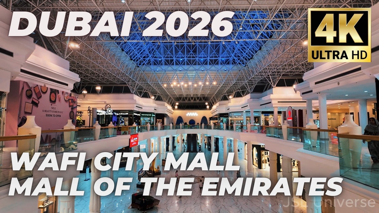 Dubai [4K] Wafi City Mall  & Mall of the Emirates  – Full Walking Tour 2026 🇦🇪