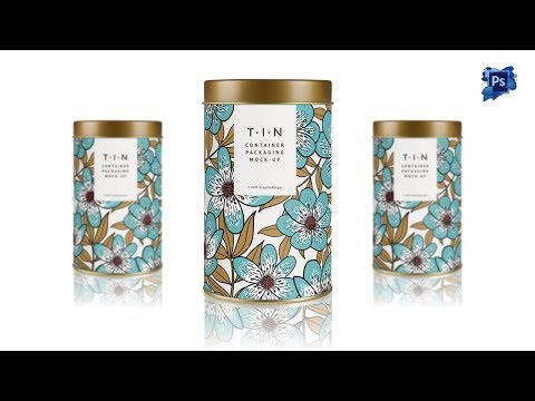 Tin Container Packaging MockUp - Photoshop cs6 Tutorial
