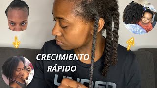 Como HACER CRECER el CABELLO AFRO RAPIDO ||como crecer el pelo afro || CRECIMIENTO DEL CAbello AFRO