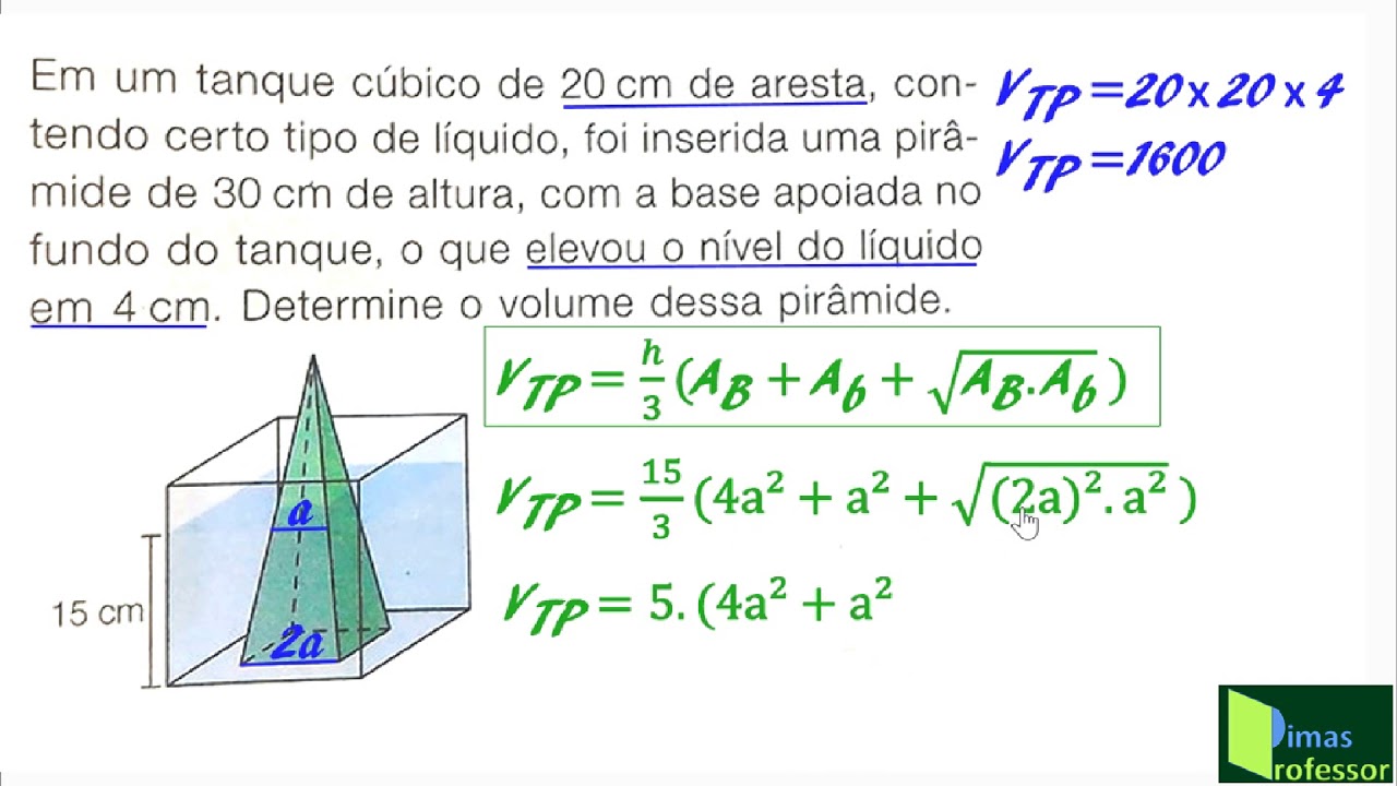 Revisão De Matemática Para O Enem Volume Do Tronco De PirÂmide Aula