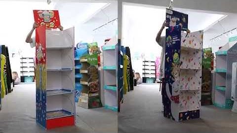 How fast can you imagine assembling a cardboard display?