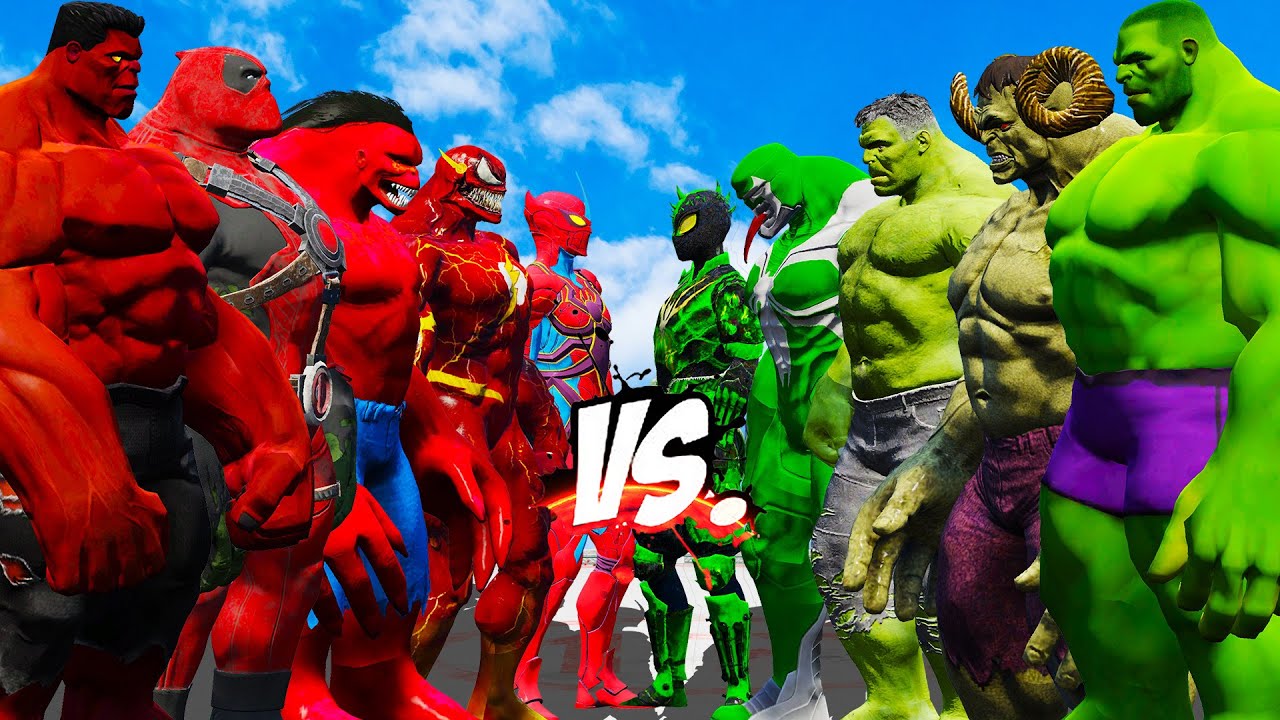 GREEN HULK vs RED HULK - WHO IS THE STRONGEST? - YouTube