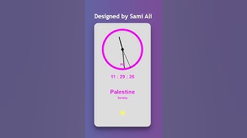 Analog Clock Dark Light | Sami Ali