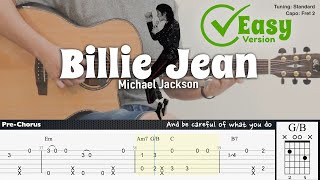 PDF Sample Billie Jean (Easy Version) - Michael Jackson guitar tab & chords by Kenneth Acoustic.