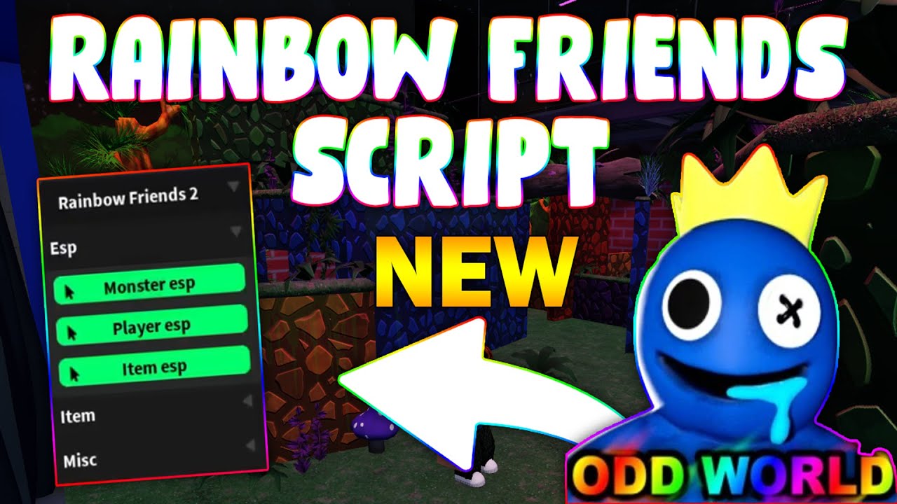 *NEW* Rainbow Friends Script (PASTEBIN 2024) (ESP MONSTER, ITEM ESP ...