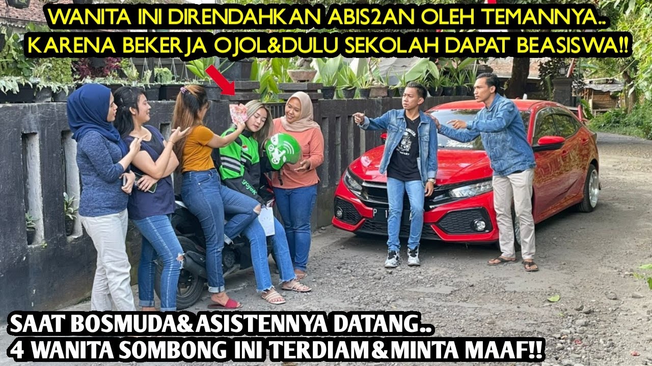 SEORANG OJOL WANITA DIRENDAHKAN ABIS2AN OLEH TEMANNYA SENDIRI!!Tapi saat bos muda datang lihat..