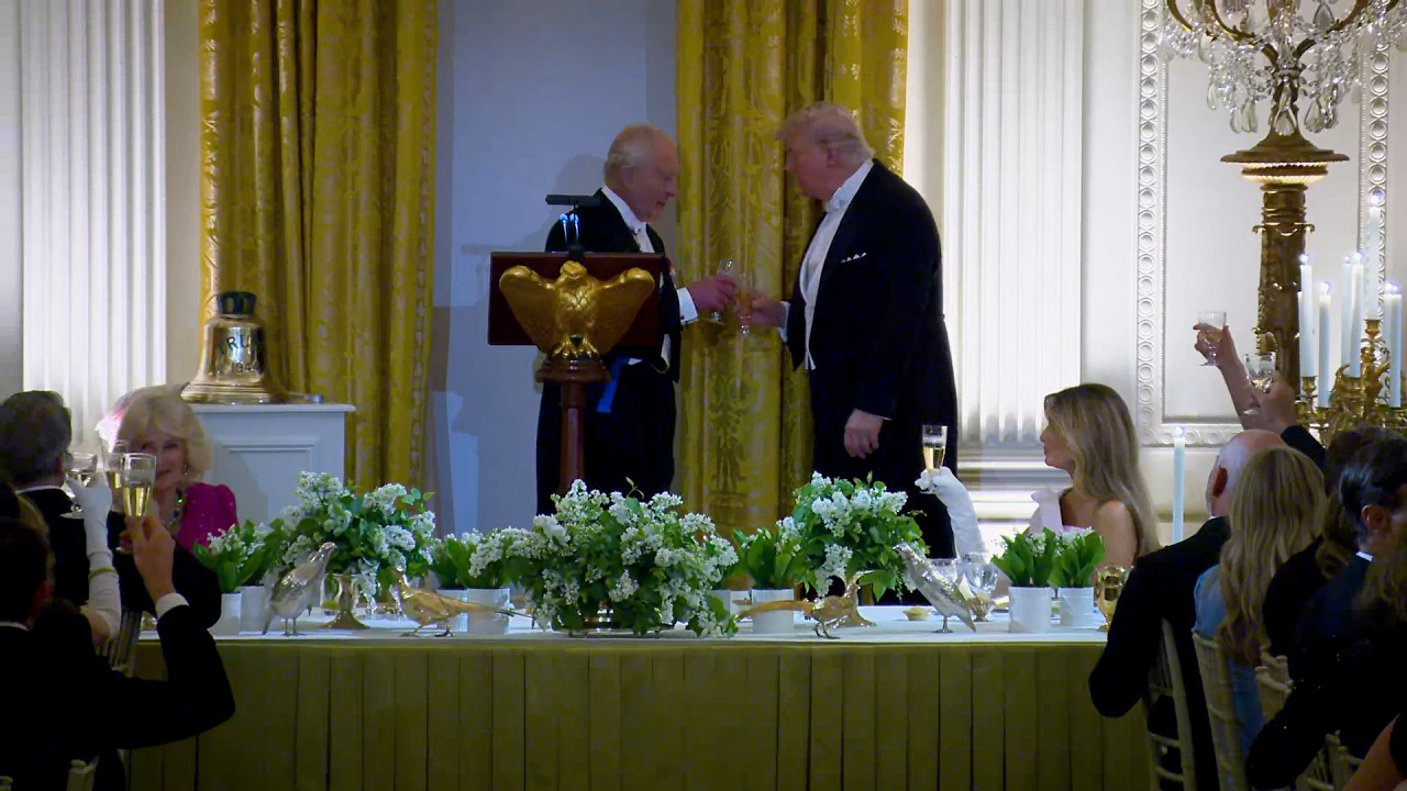 Dinner with the King and Queen of the United Kingdom of Great Britain and Northern Ireland - YouTube