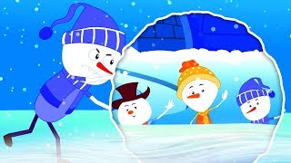 пять маленьких снеговиков рождественская рифма детей Рождество Xmas Song Five Little Snowmen