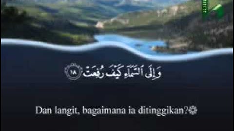 سورة الغاشية88 الشيخ المنشاوى ومترجمةأنجليزى