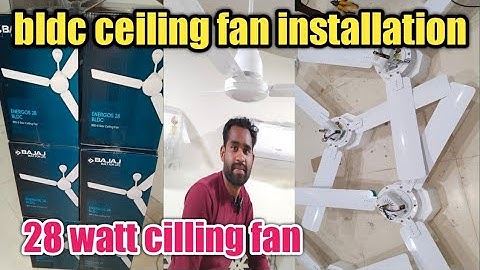 ▶️ bldc ceiling fan installation & review || Bajaj ceiling fan bldc Energos 28 || government wiring