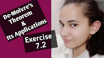 De-Moivres Theorem and its Problems|Trigonometry| Solved Questions|Exercise 7.2| in hindi