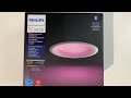 Philips Hue Potlight Downlight 4 Inch RGBW Zigbee 3.0 Bluetooth Unboxing Review