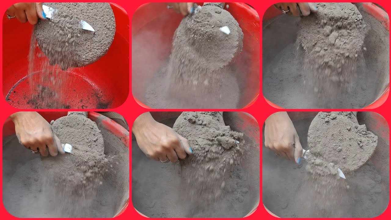 Asmr:💫Black Sand Cement Blocks Shave//Craving And Dry Crumbling 