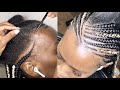 Feedin braids class size progression parting for spacing fullness  tucking  extend box braids