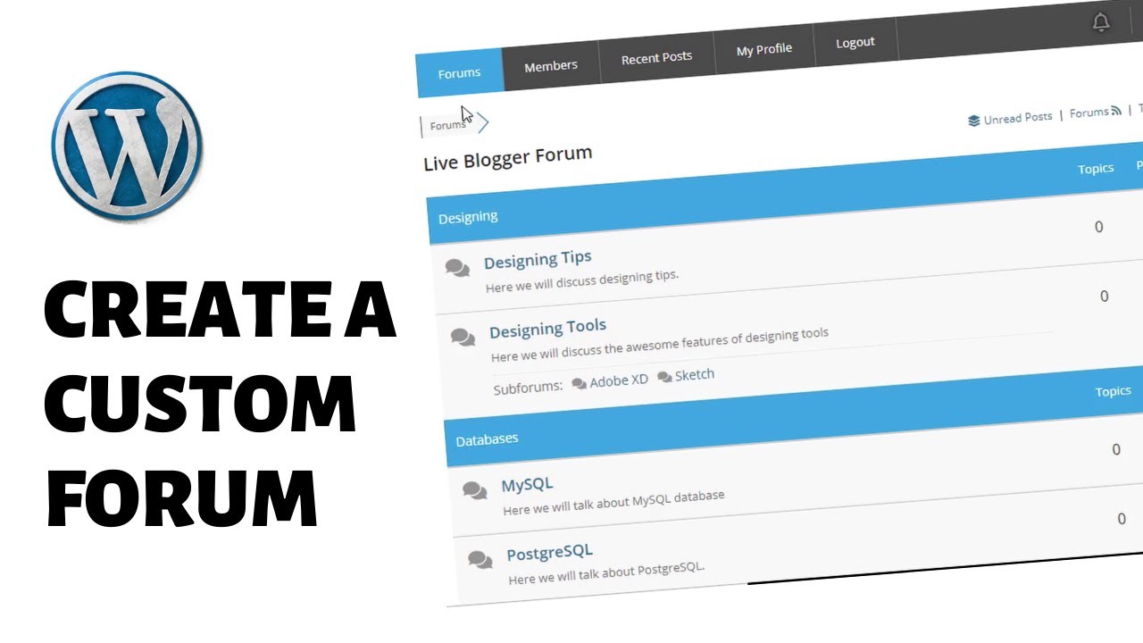 How To Create A Discussion Forum Website (WordPress)
