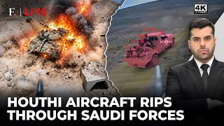 Insane Footage: Tiny Houthi Drones Blow Up Saudi Tanks, Troops In Devastating Hit| Firstpost Live|4K
