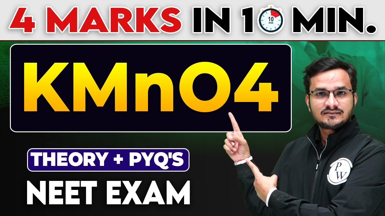 KMnO4 || 4 Marks in 10 Minutes For NEET Exam