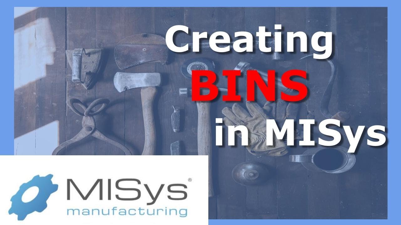 Creating Bins in MISys Manufacturing