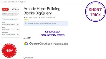 Arcade Hero: Building Blocks BigQuery || 2025 || #arc1201 #qwiklabs #qwiklabsarcade2025