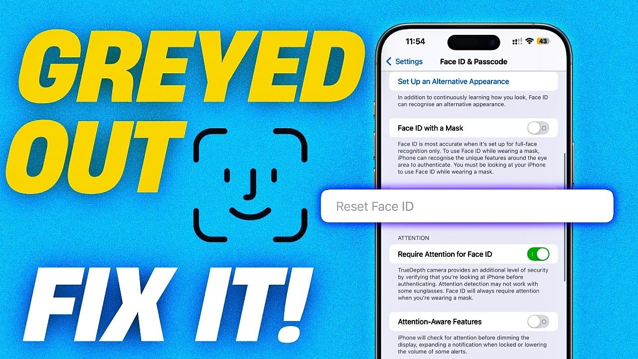 Reset Face ID Greyed Out Here s The Fix YouTube Reset Face ID Greyed Out Here s The Fix YouTube