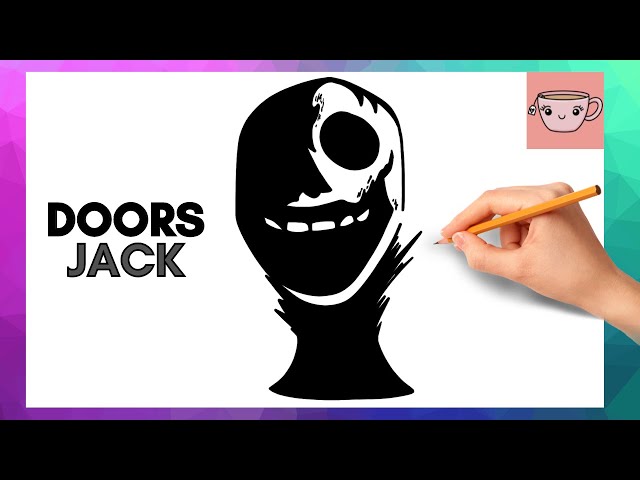 COMO DESENHAR O JACK  Roblox Doors - passo a passo, fácil e