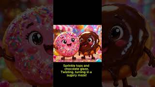 🍩✨ The Dancing Donut Parade ✨🍩 | kids song | kids nursery rhyme #shortvideo #shorts