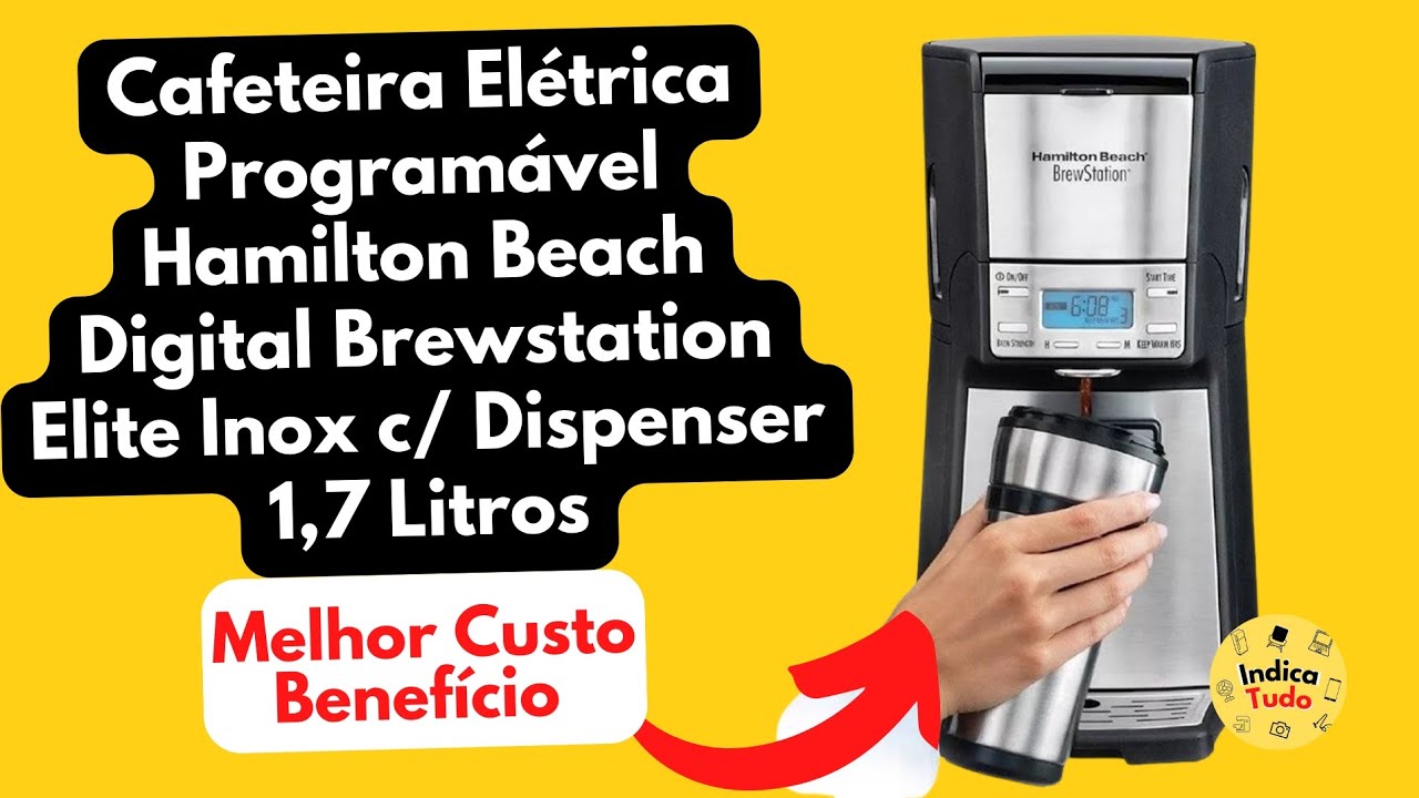 Cafeteira Elétrica Programável Hamilton Beach Digital Brewstation Elite ...
