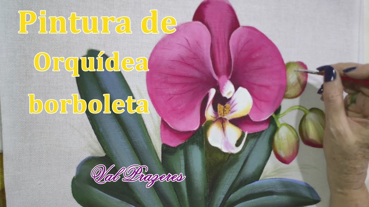 Pintura de orquídea borboleta