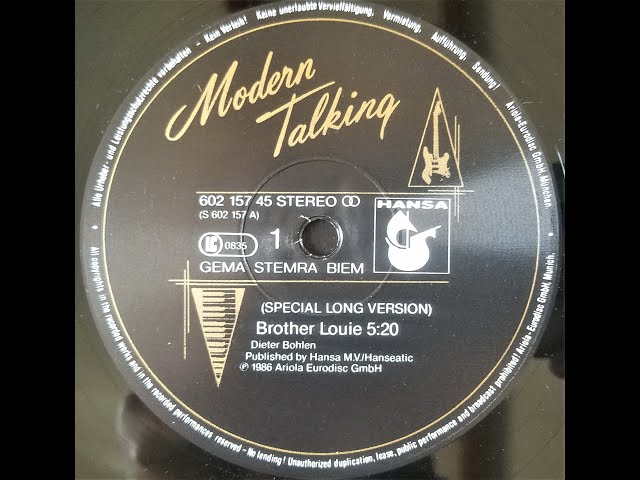 Modern Talking - Brother Louie  (Extended Italo Dance 1986)
