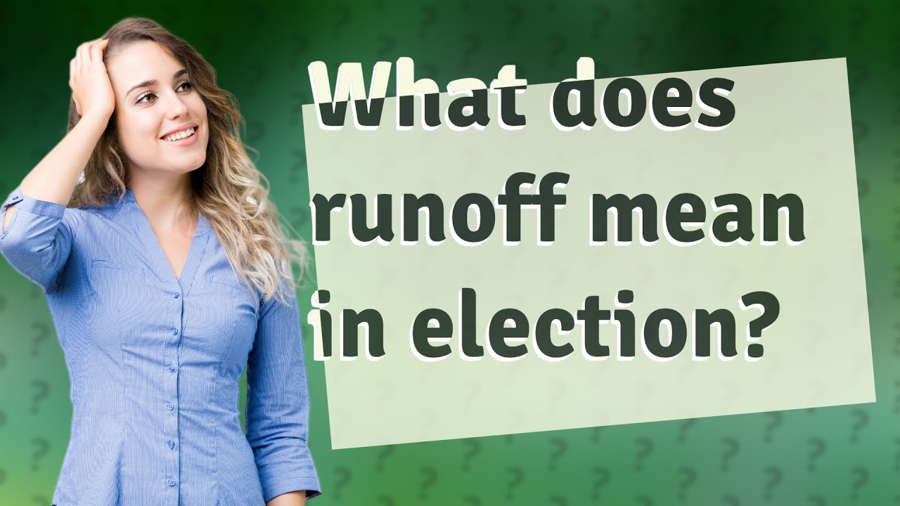 What does runoff mean in election? - YouTube