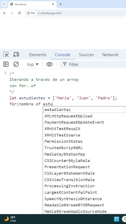 La manera más fácil de recorrer un array con for de Javascript - YouTube