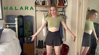 Halara Try on Haul | Must-Haves For Spring | Viral Tennis Dresses, Crossover Skirts, Cropped Tops