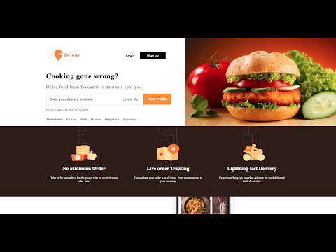 Swiggy Home Page Clone using HTML & CSS