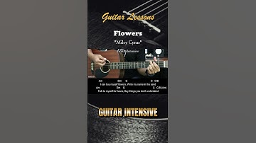 Thumbnail of Flowers - Miley Cyrus | EASY Guitar Tutorial - Chords / Lyrics - Guitar Lessons #guitarchords