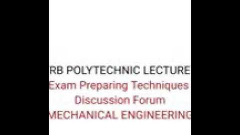TRB Polytechnic Exam Mechanical Engineering Preparation Tips