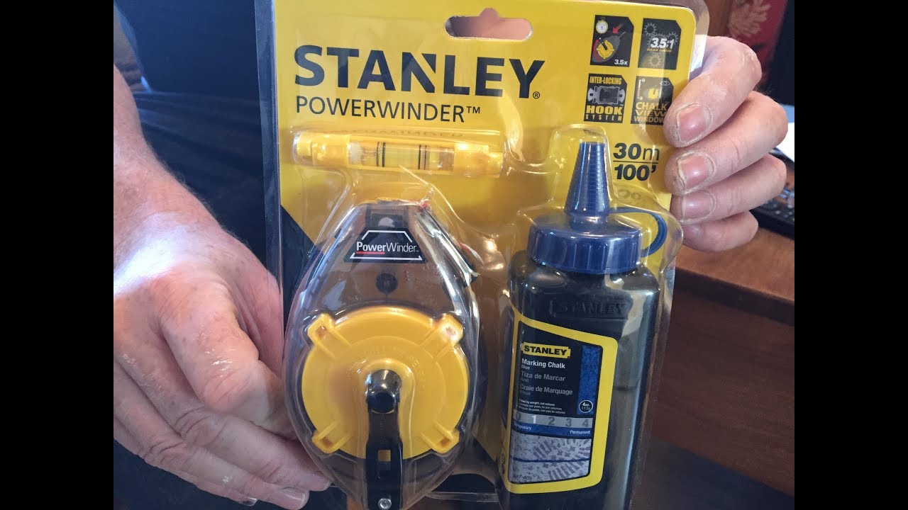 Stanley Power Winder Chalk Line Set 30m YouTube