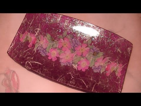 Tutorial: Decoupage su piatto di vetro con finitura glitter e carta di riso naturale