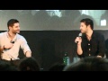 JIB3 -  98 - Jensen & Misha reenacting Jared replying 'you're welcome' to a fan thanking ...