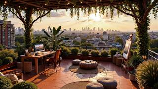 Luxury Rooftop Studio Jazz | Outdoor Creative Ambience for Work and Calm