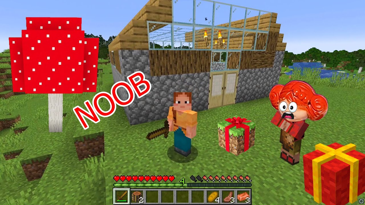 ماين كرافت : بناء بيت الشجرة من الزجاج /حياة نوبة #1