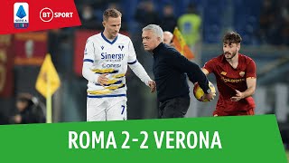 Roma Vs Verona 2-2 Jose Mourinho Is Sent Off Again Serie A Highlights